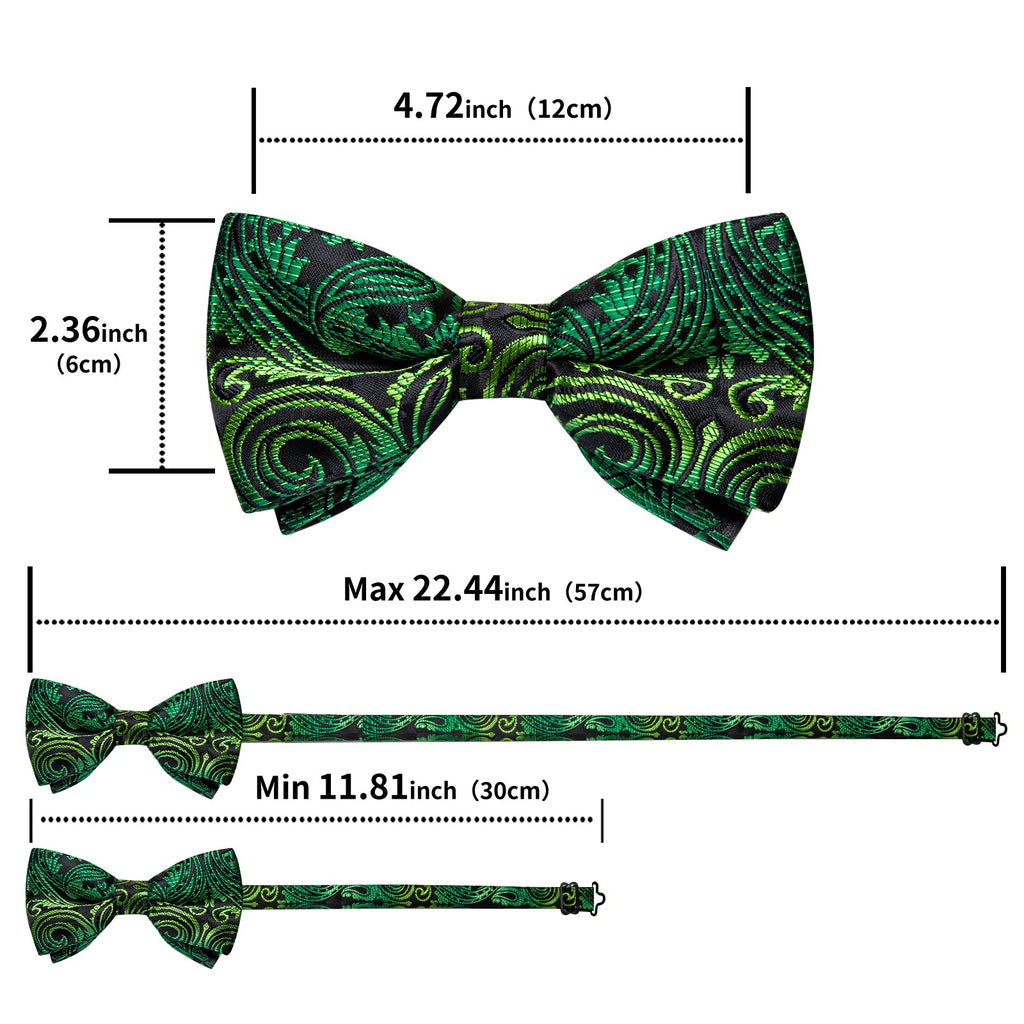 GentCrest Black Paisley Bowtie Set - Image 6