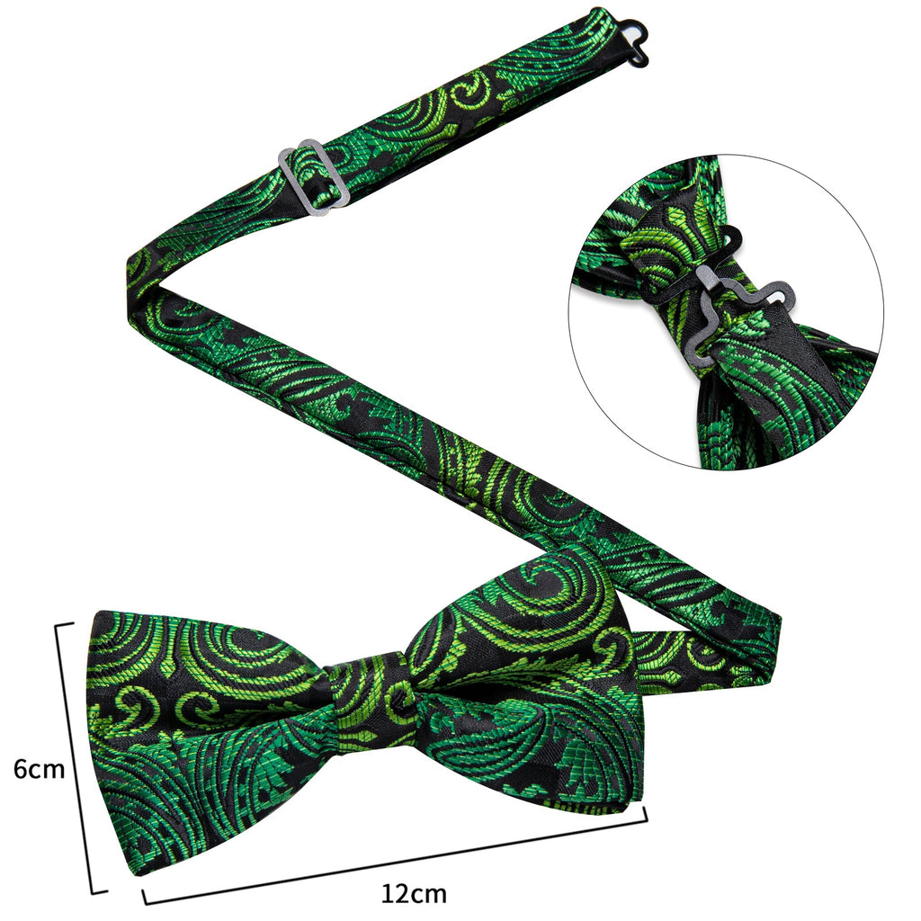 GentCrest Black Paisley Bowtie Set - Image 7