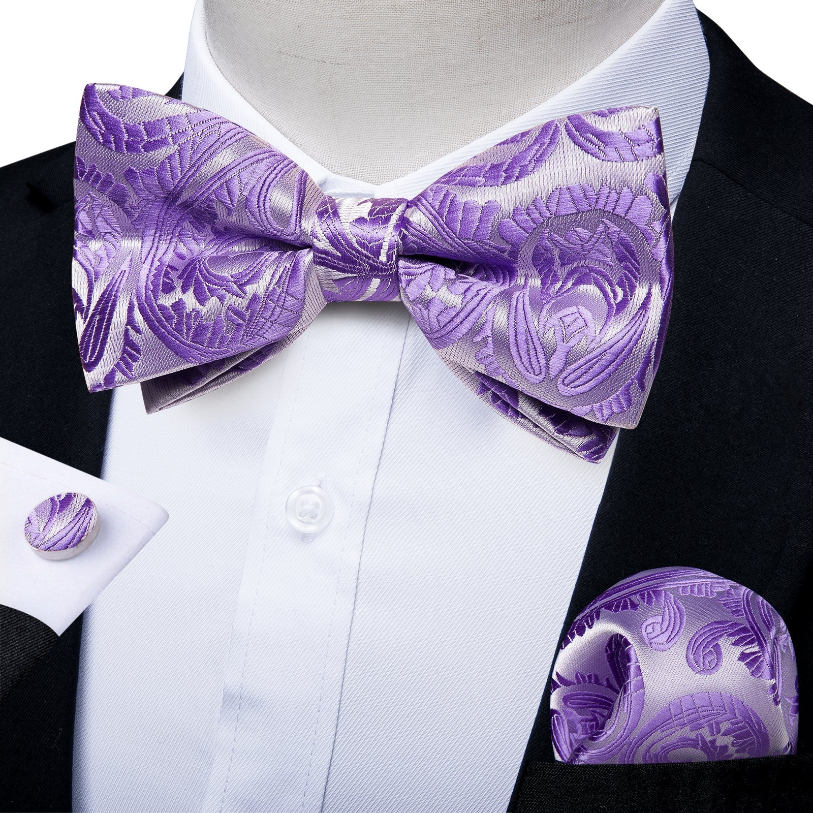 GentCrest Blue Paisley Bowtie Set - Image 1