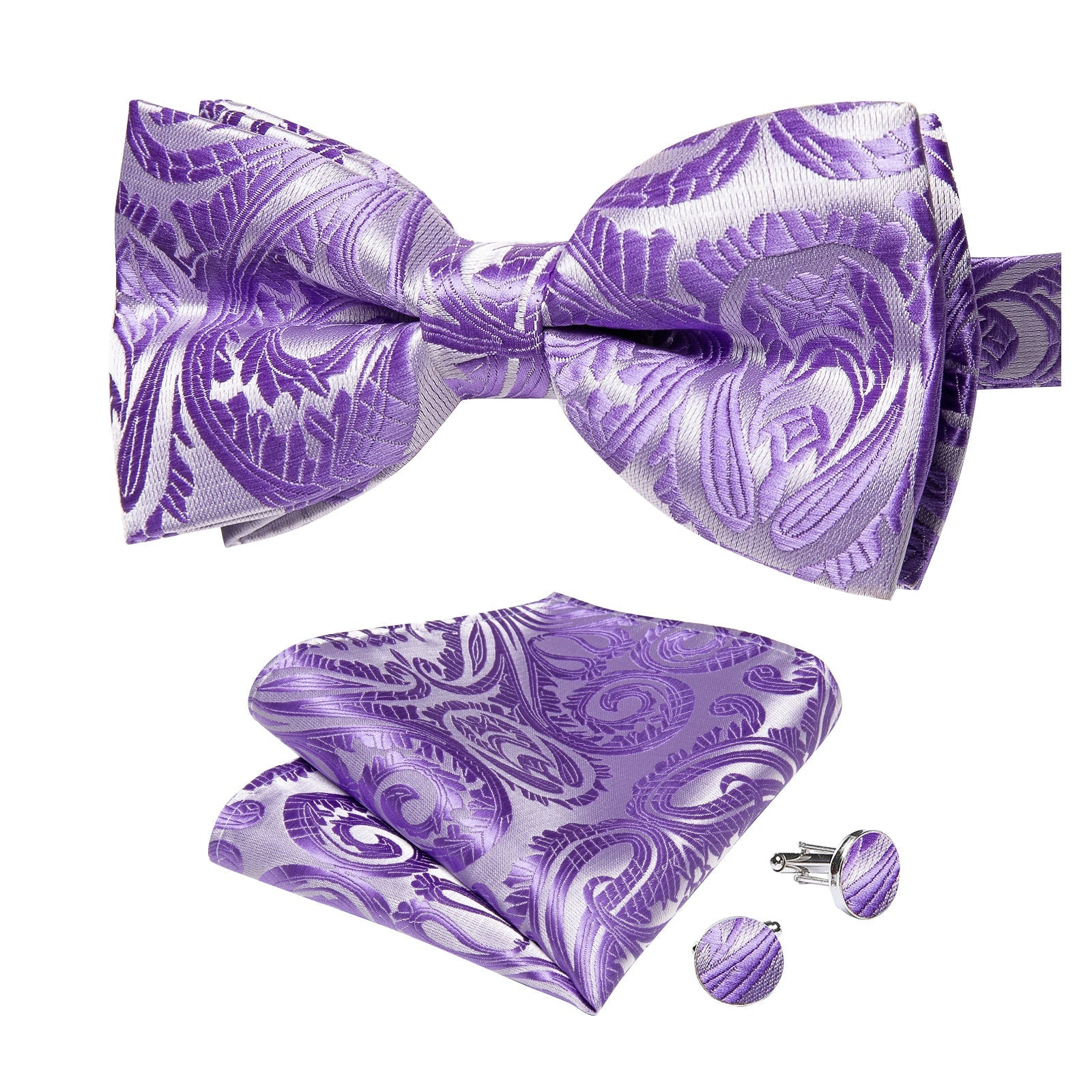 GentCrest Blue Paisley Bowtie Set - Image 5