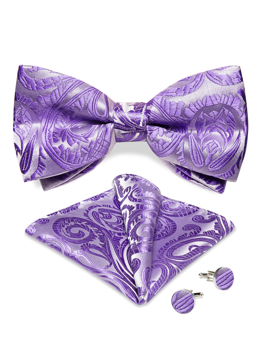GentCrest Blue Paisley Bowtie Set - Image 4