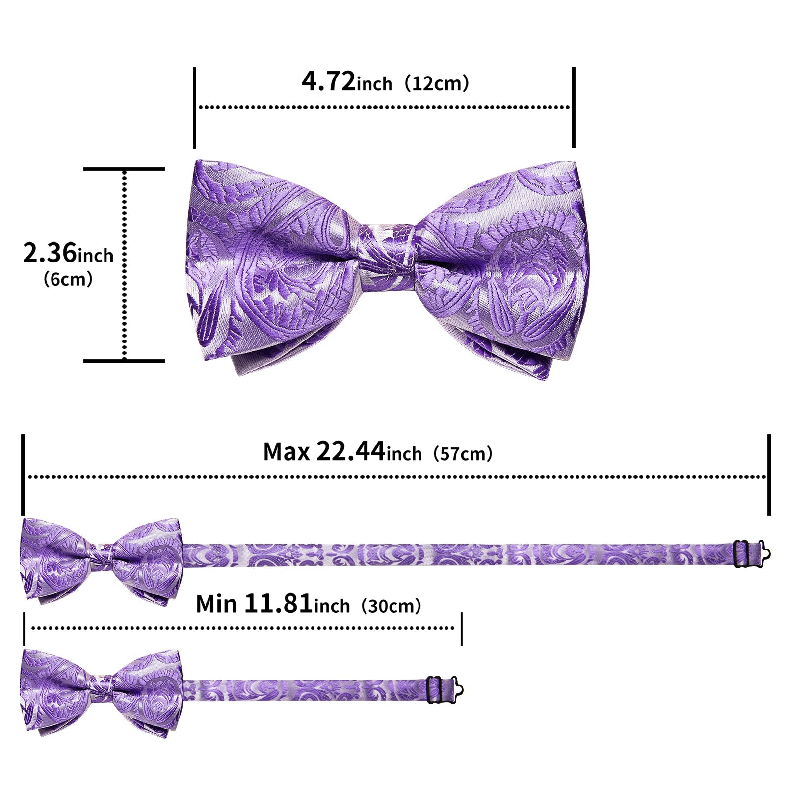 GentCrest Blue Paisley Bowtie Set - Image 7