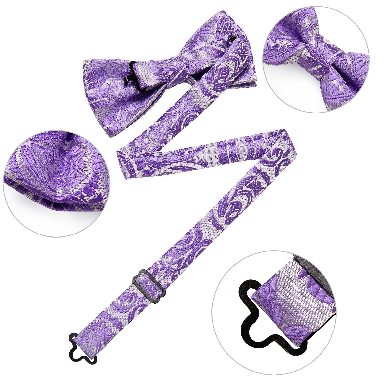 GentCrest Blue Paisley Bowtie Set - Image 9