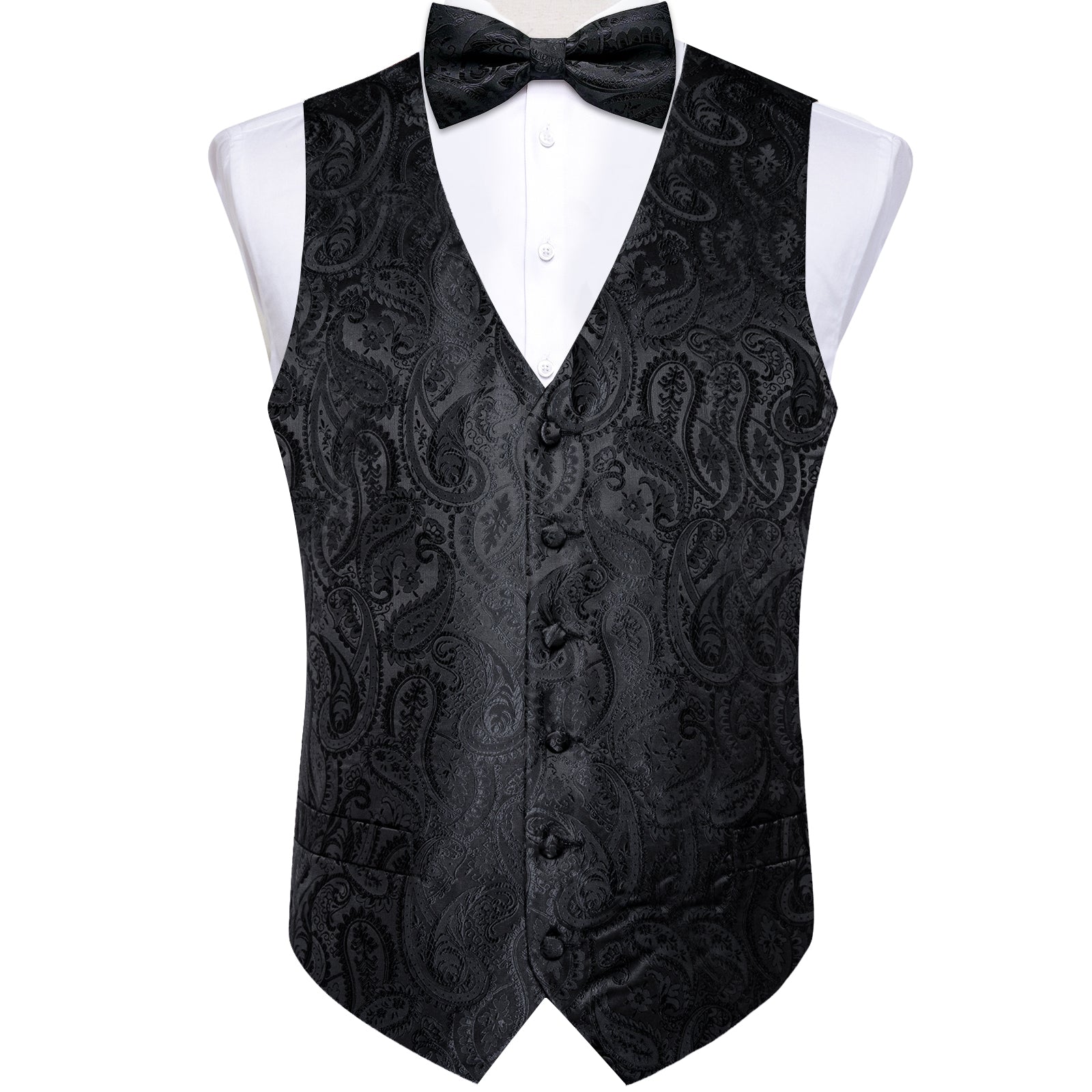 GentCrest Black Paisley Vest Set - Image 2