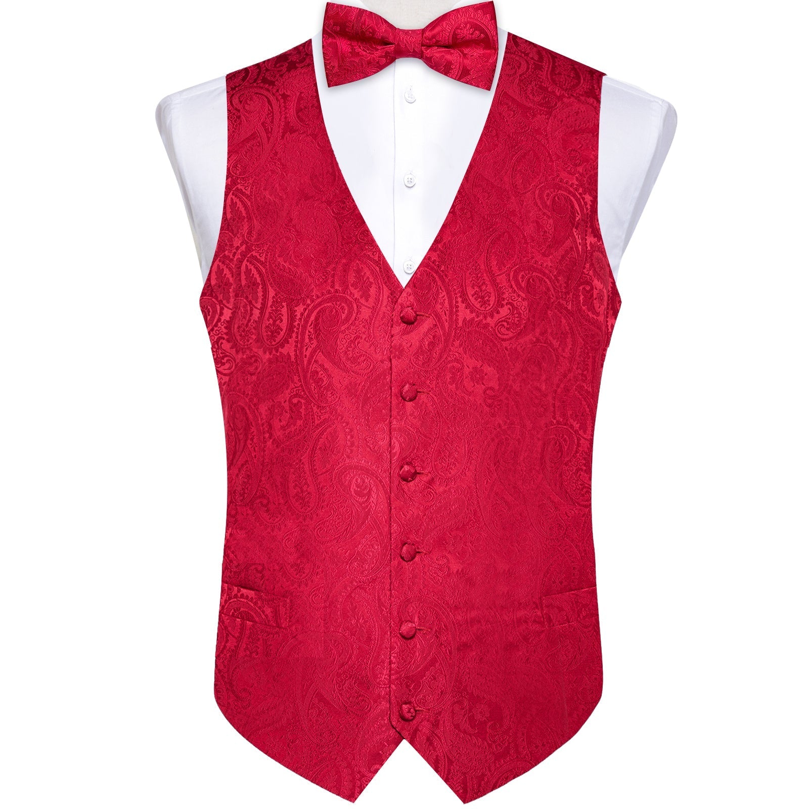 GentCrest Red Paisley Vest Set - Image 2