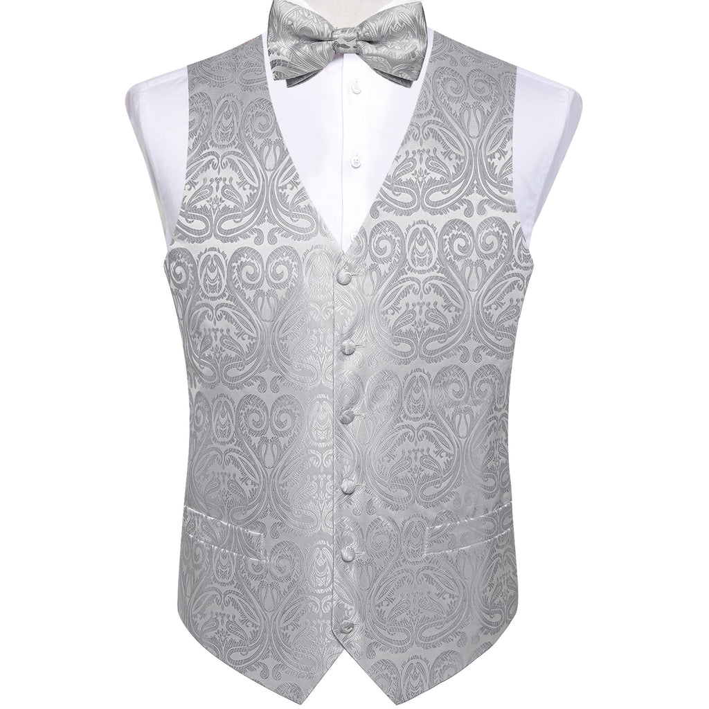 GentCrest Grey Paisley Vest Set - Image 2