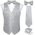 GentCrest Grey Paisley Vest Set - Image 1