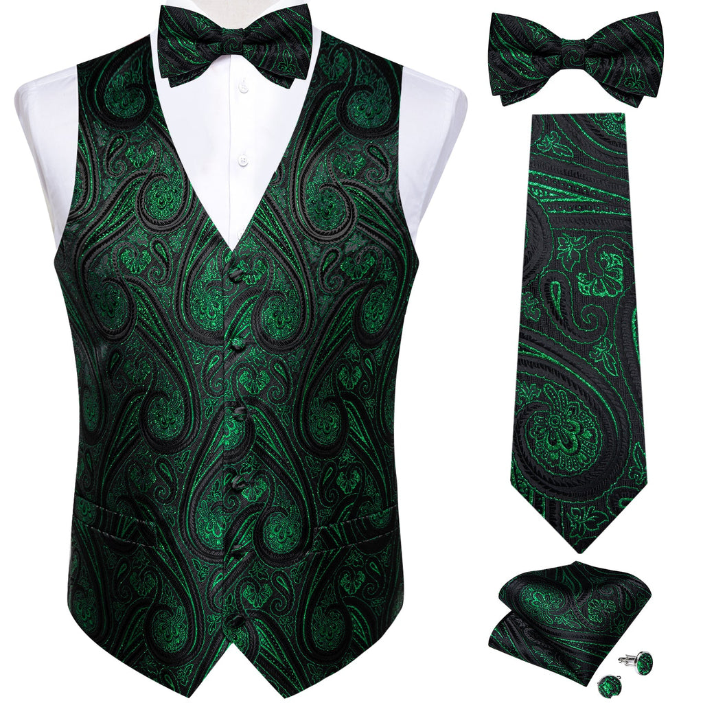 GentCrest Black Paisley Vest Set - Image 1