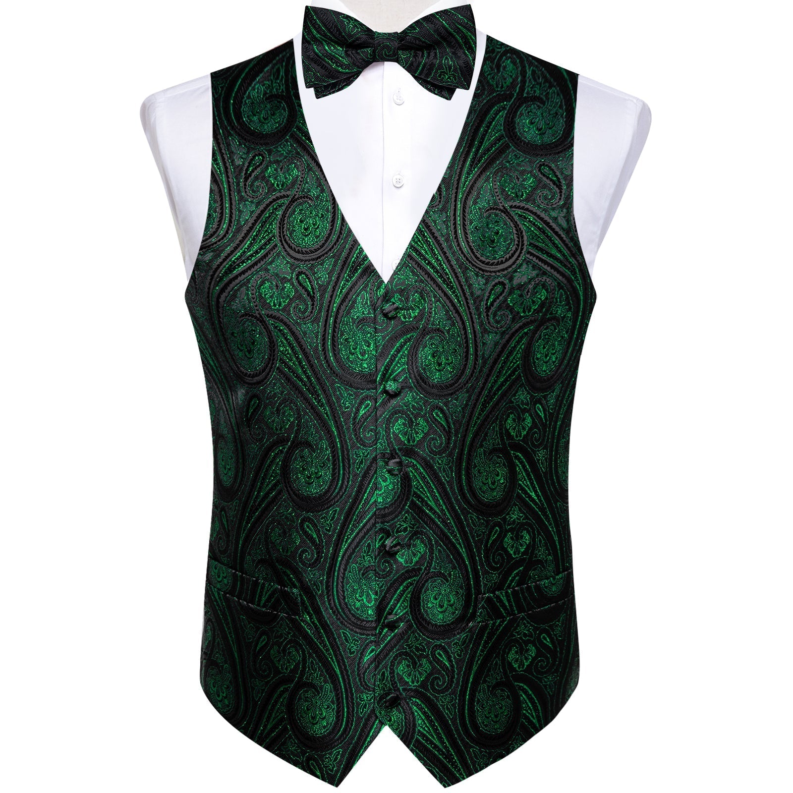 GentCrest Black Paisley Vest Set - Image 2
