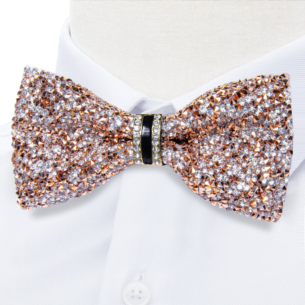 GentCrest Gold Rhinestone Bowtie Set - Image 2
