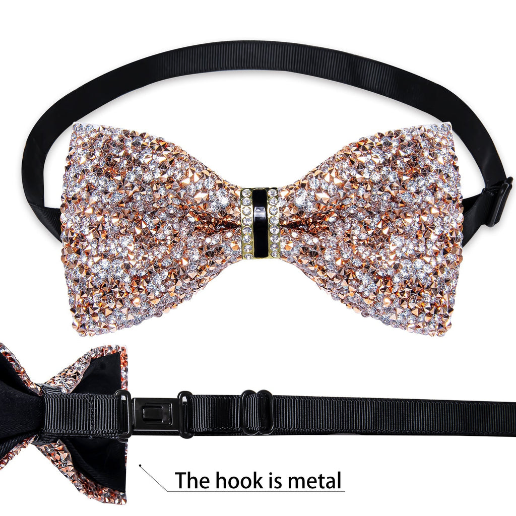 GentCrest Gold Rhinestone Bowtie Set - Image 4