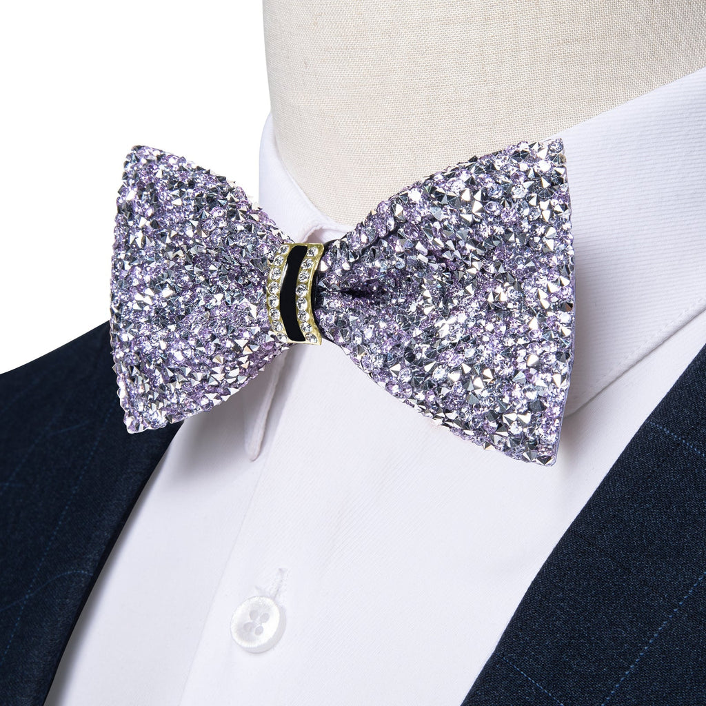 GentCrest Purple Rhinestone Bowtie Set - Image 2