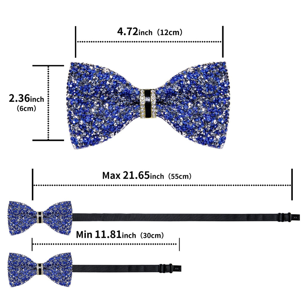 GentCrest Blue Rhinestone Bowtie Set - Image 6