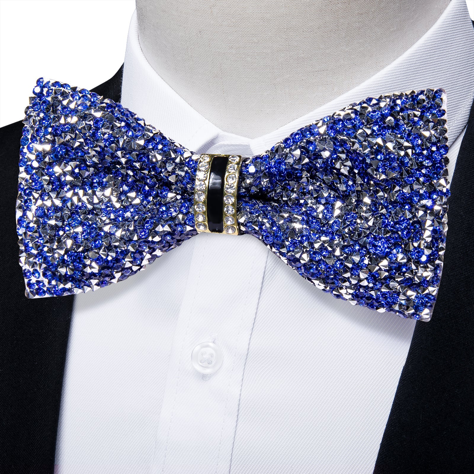 GentCrest Blue Rhinestone Bowtie Set - Image 1