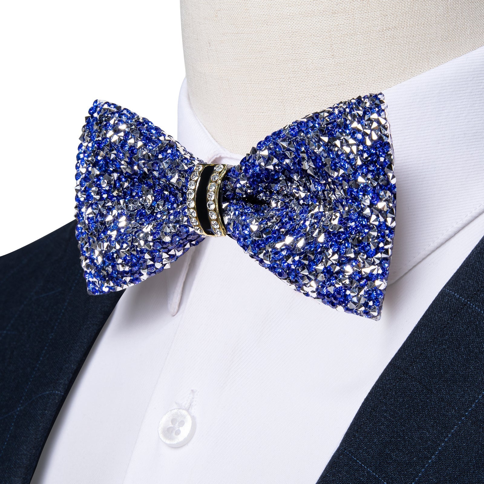GentCrest Blue Rhinestone Bowtie Set - Image 2