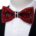 GentCrest Red Rhinestone Bowtie Set - Image 1