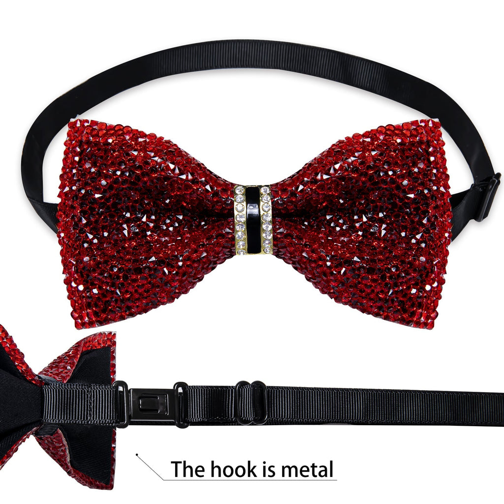 GentCrest Red Rhinestone Bowtie Set - Image 3