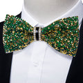 GentCrest Green Rhinestone Bowtie Set - Image 1