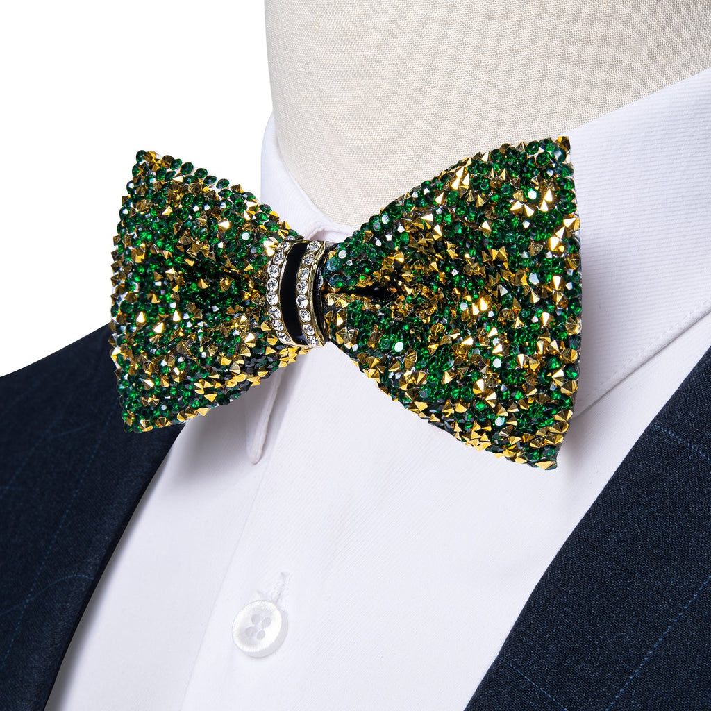 GentCrest Green Rhinestone Bowtie Set - Image 2