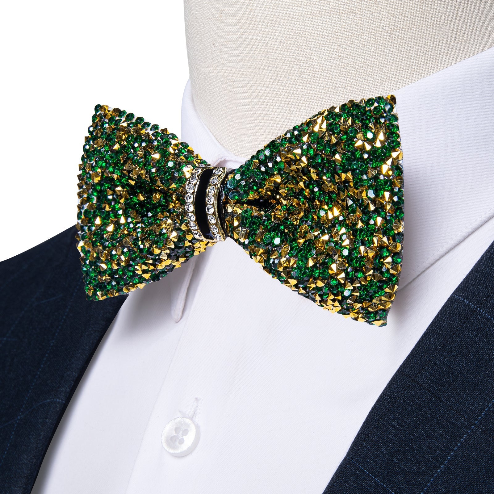 GentCrest Green Rhinestone Bowtie Set - Image 2