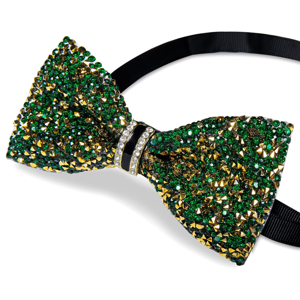 GentCrest Green Rhinestone Bowtie Set - Image 3