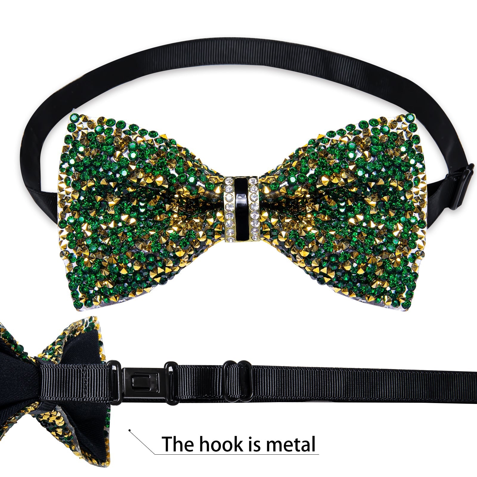 GentCrest Green Rhinestone Bowtie Set - Image 5