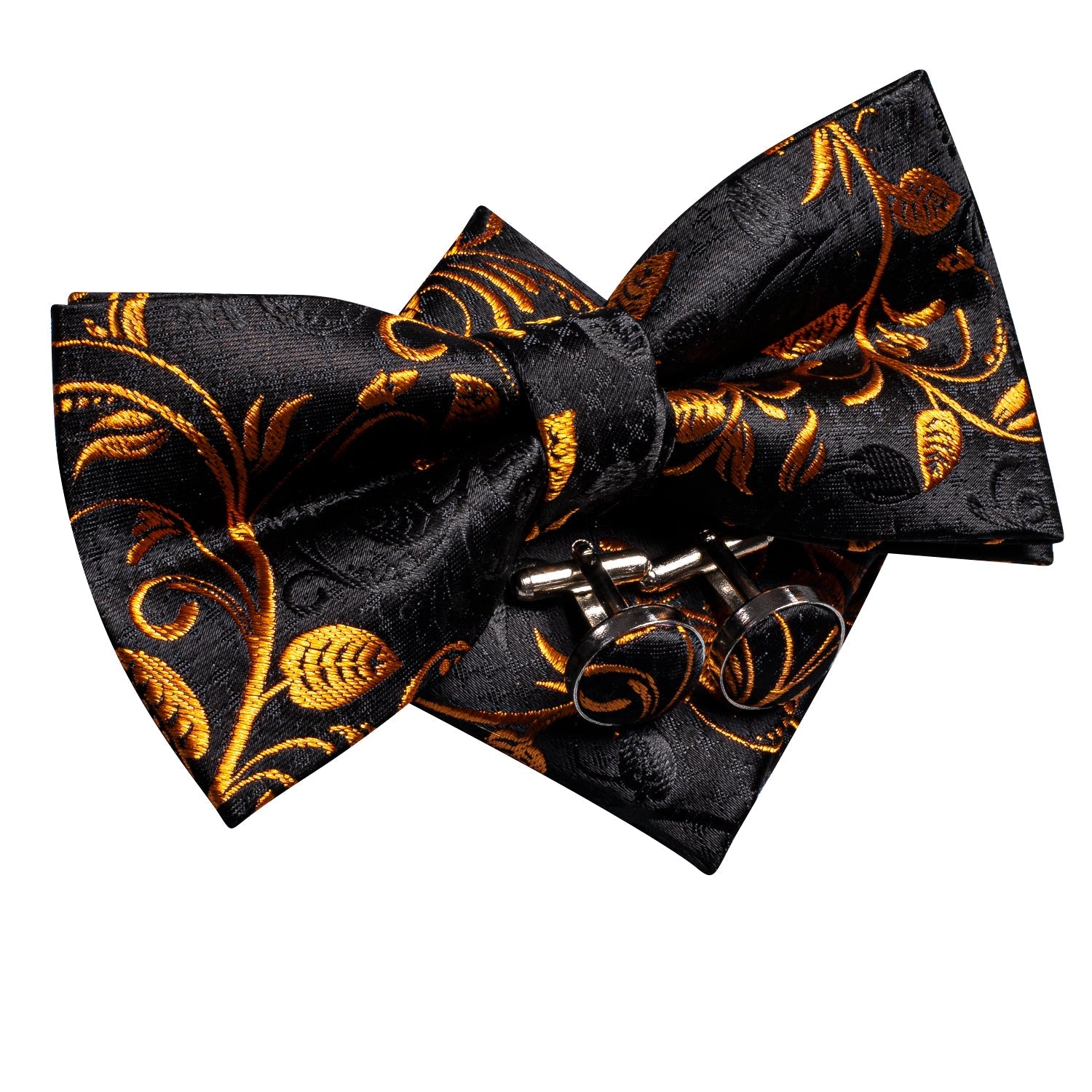 GentCrest Black Floral Bowtie Set - Image 2