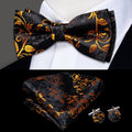 GentCrest Black Floral Bowtie Set - Image 1
