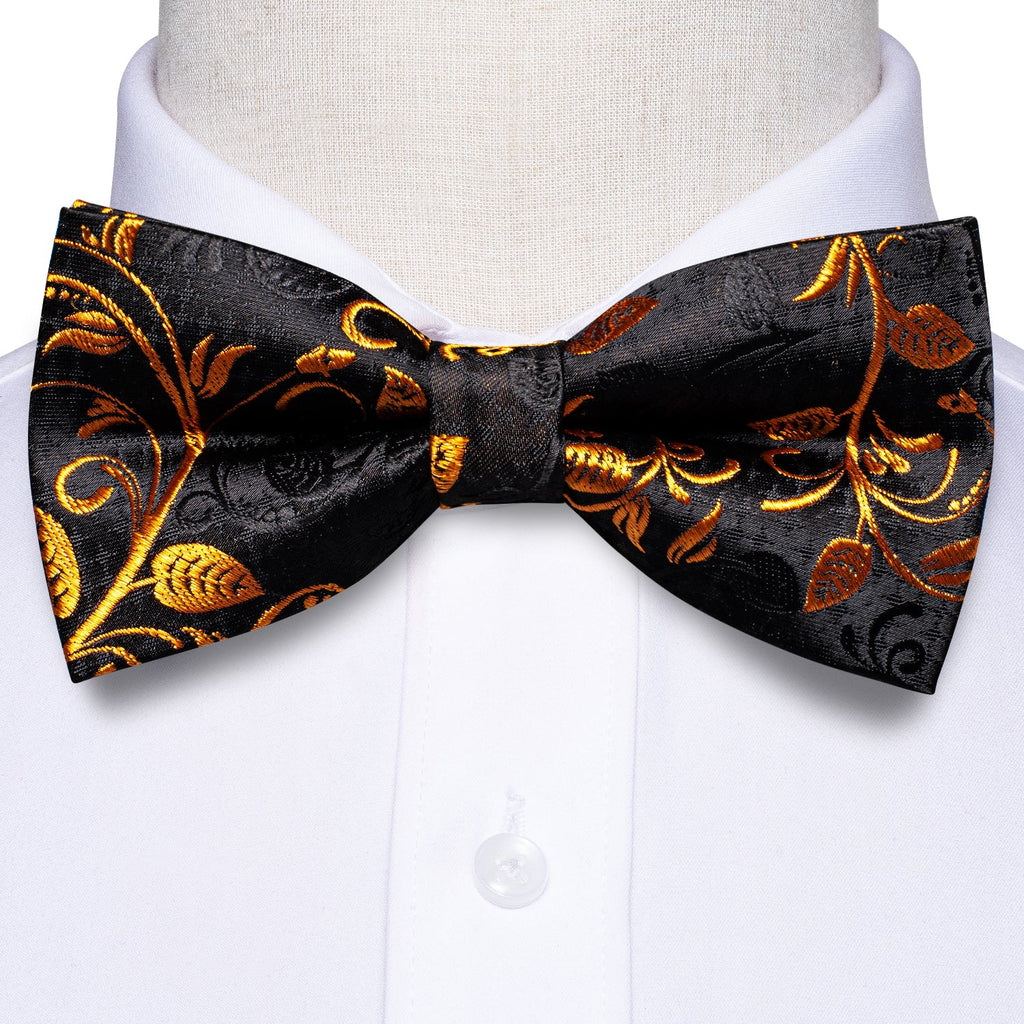 GentCrest Black Floral Bowtie Set - Image 3