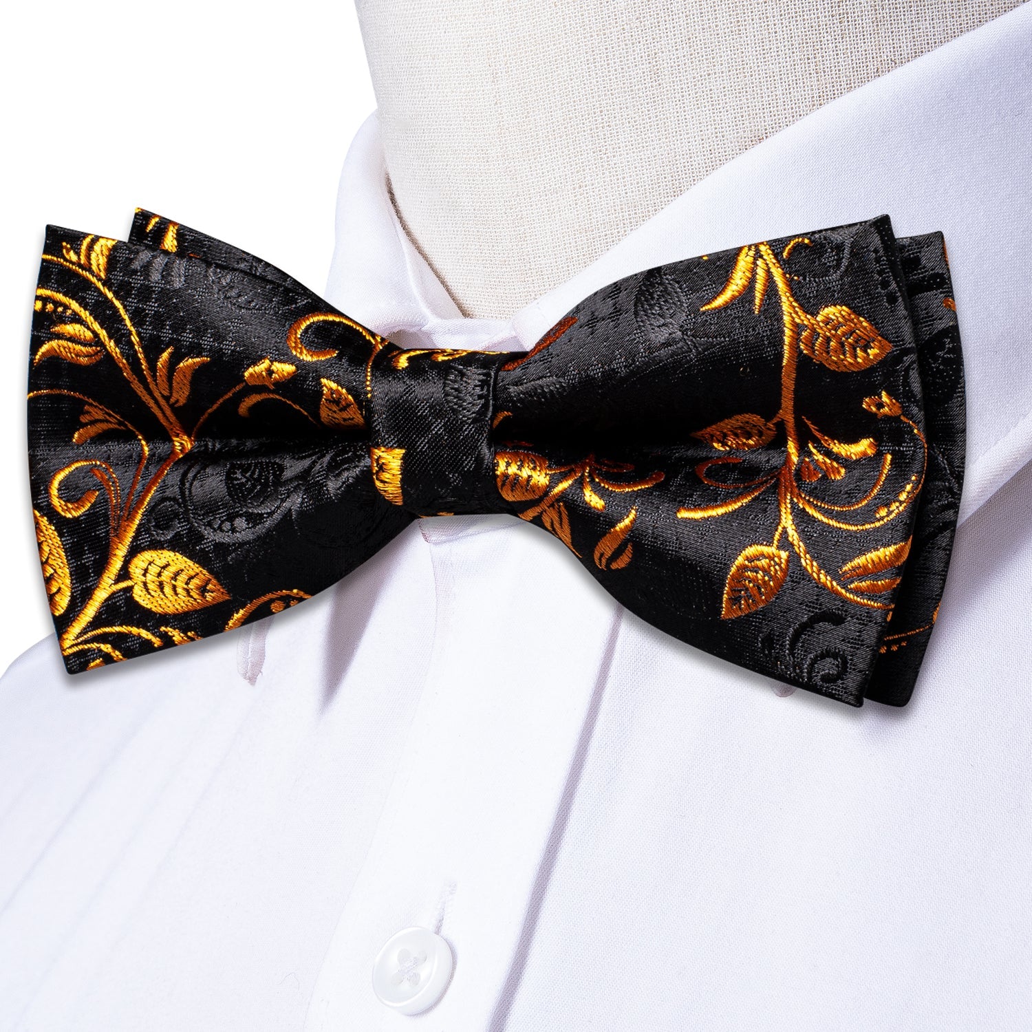 GentCrest Black Floral Bowtie Set - Image 4