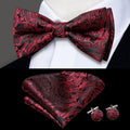 GentCrest Black Paisley Bowtie Set - Image 1