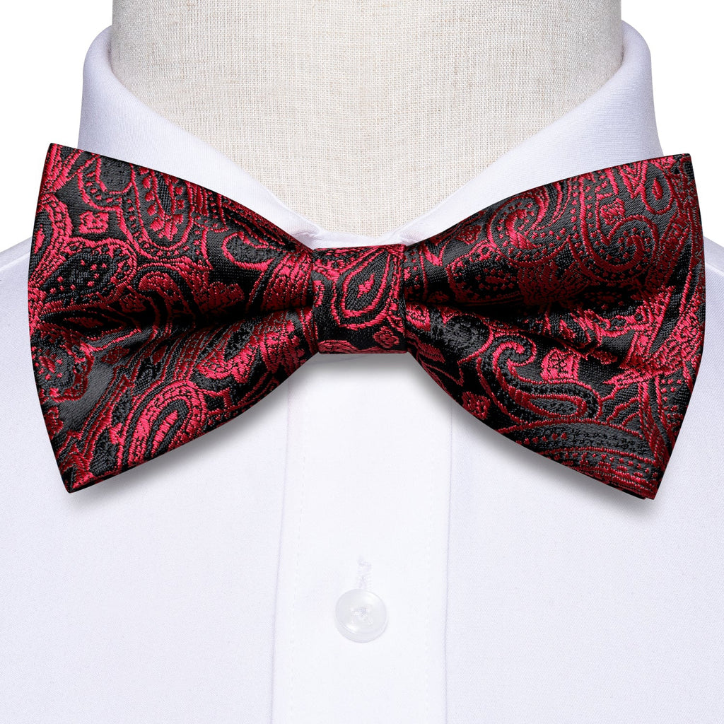 GentCrest Black Paisley Bowtie Set - Image 6
