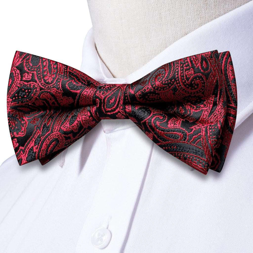 GentCrest Black Paisley Bowtie Set - Image 3