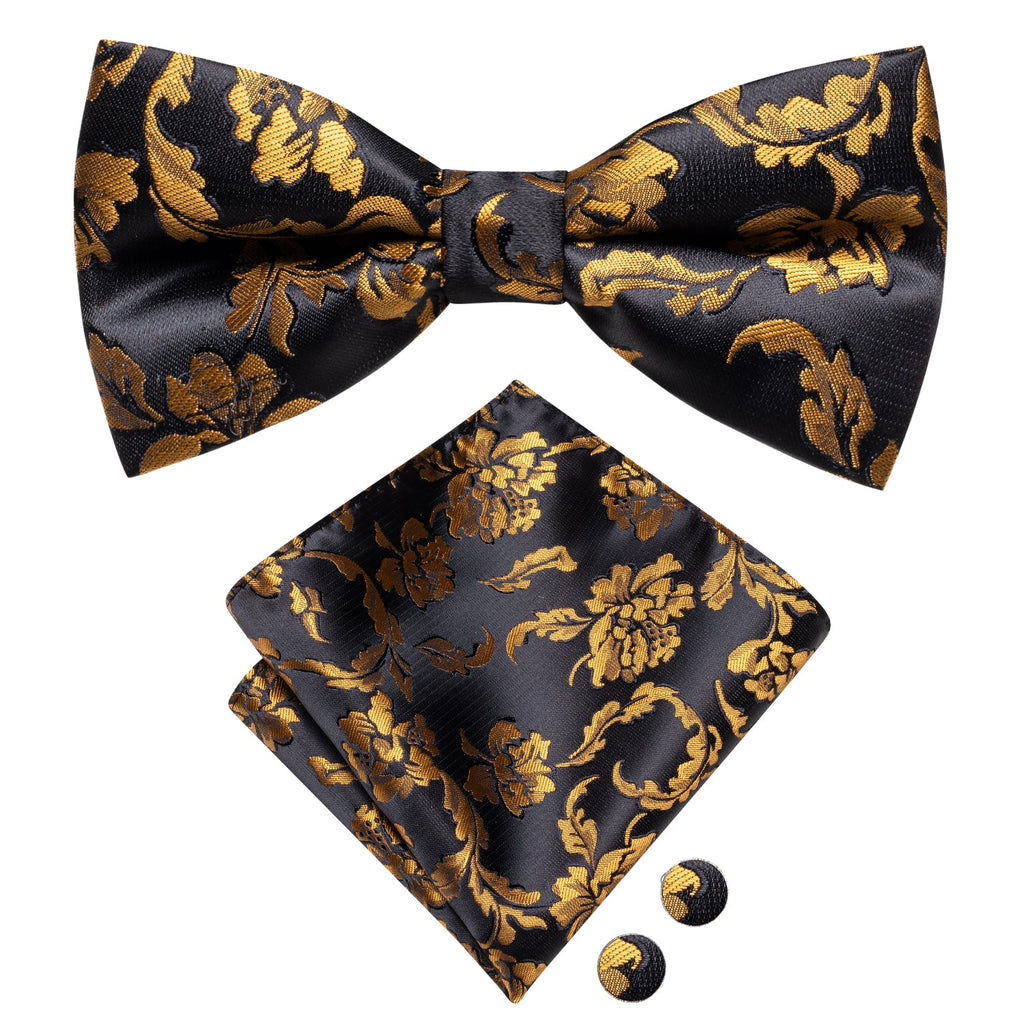 GentCrest Black Floral Bowtie Set - Image 5