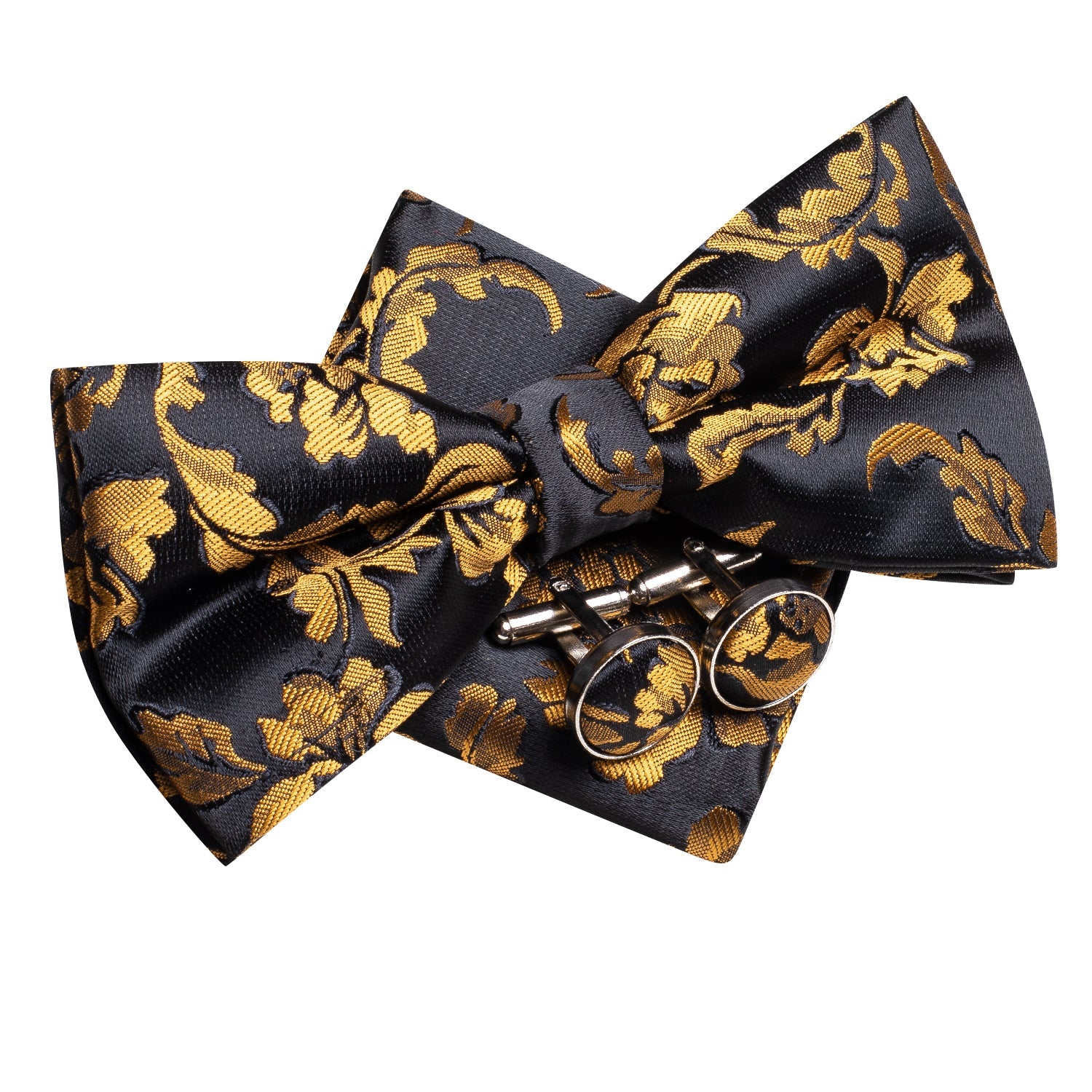 GentCrest Black Floral Bowtie Set - Image 4