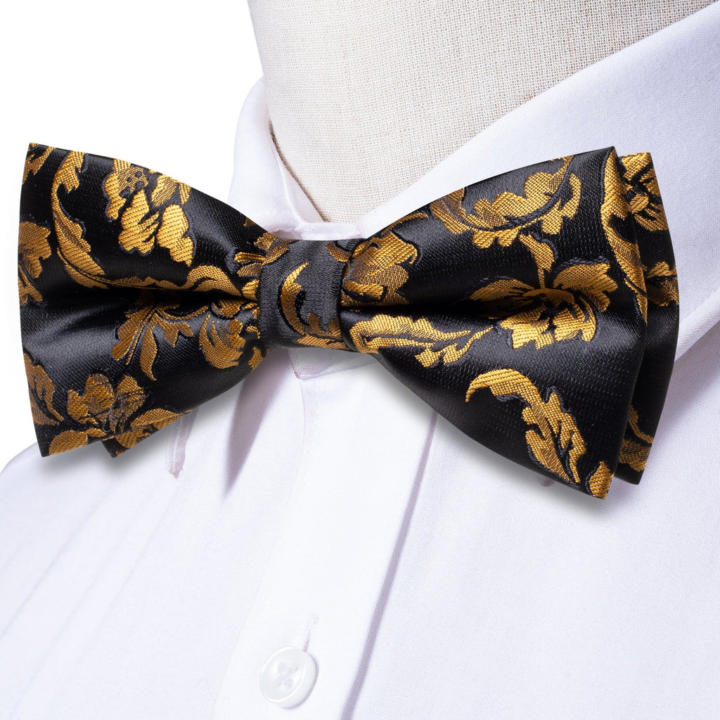 GentCrest Black Floral Bowtie Set - Image 2