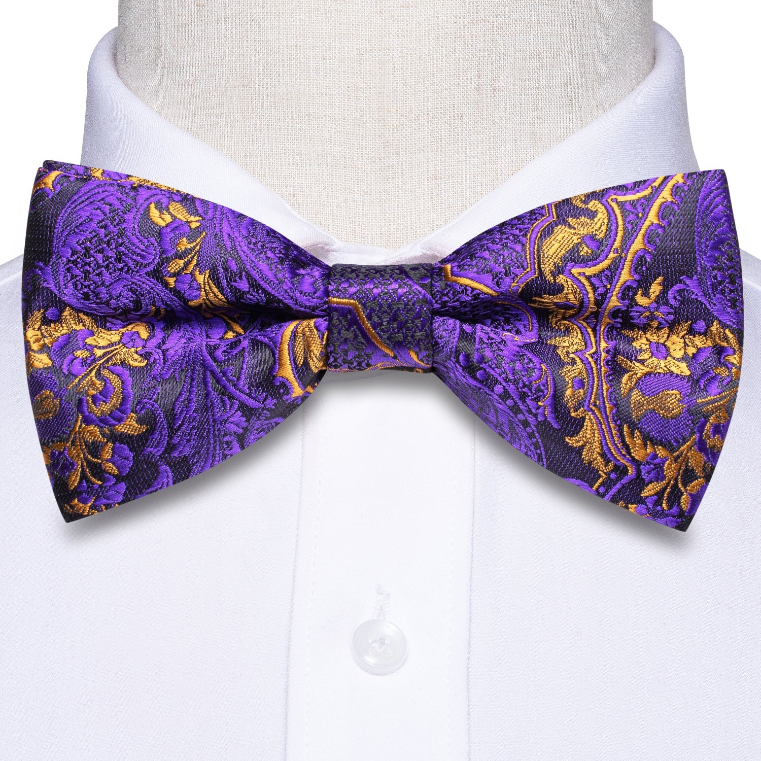 GentCrest Purple Paisley Bowtie Set - Image 5
