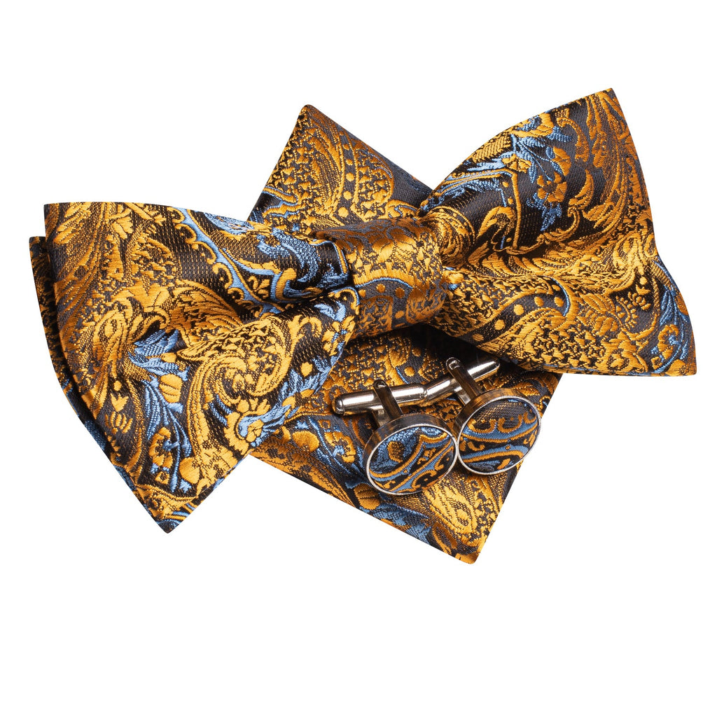 GentCrest Gold Paisley Bowtie Set - Image 3