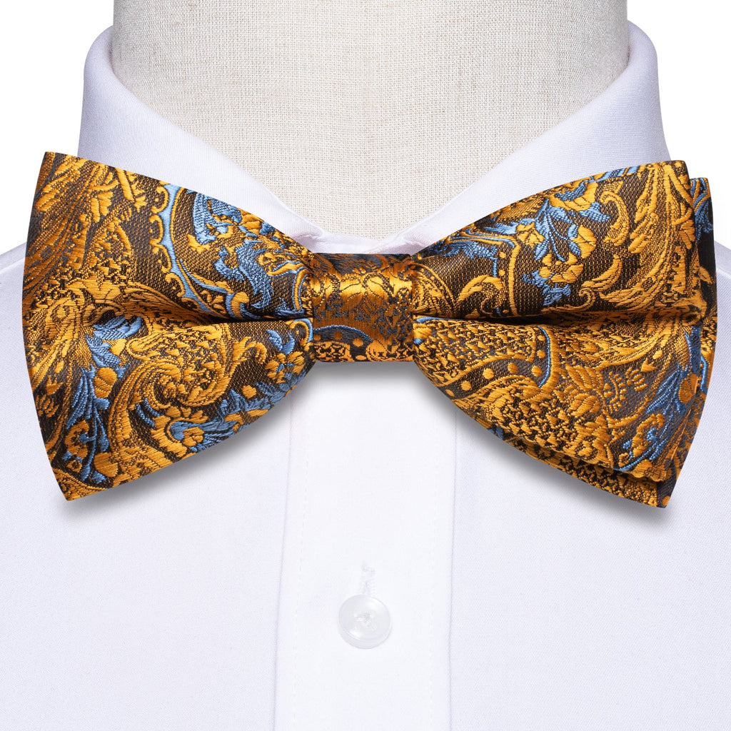 GentCrest Gold Paisley Bowtie Set - Image 5