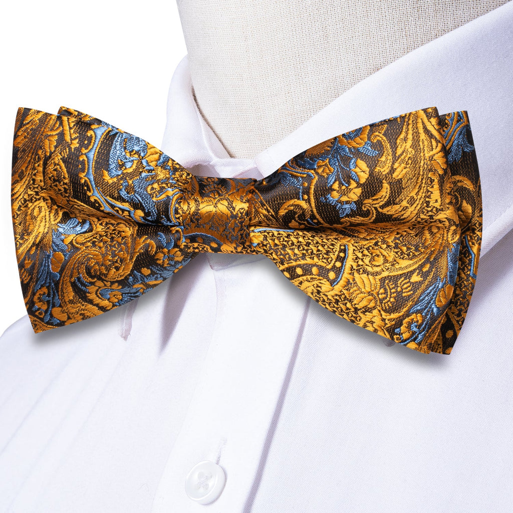 GentCrest Gold Paisley Bowtie Set - Image 6