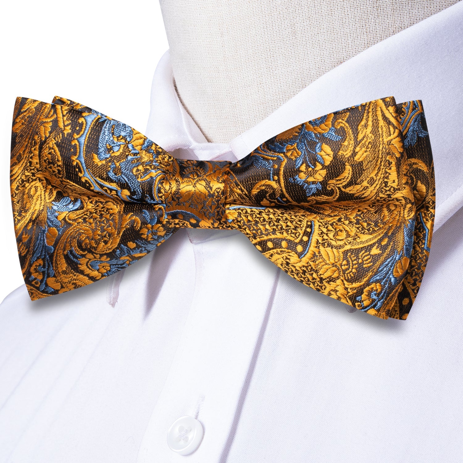 GentCrest Gold Paisley Bowtie Set - Image 6