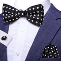 GentCrest Black Polka Dot Bowtie Set - Image 1