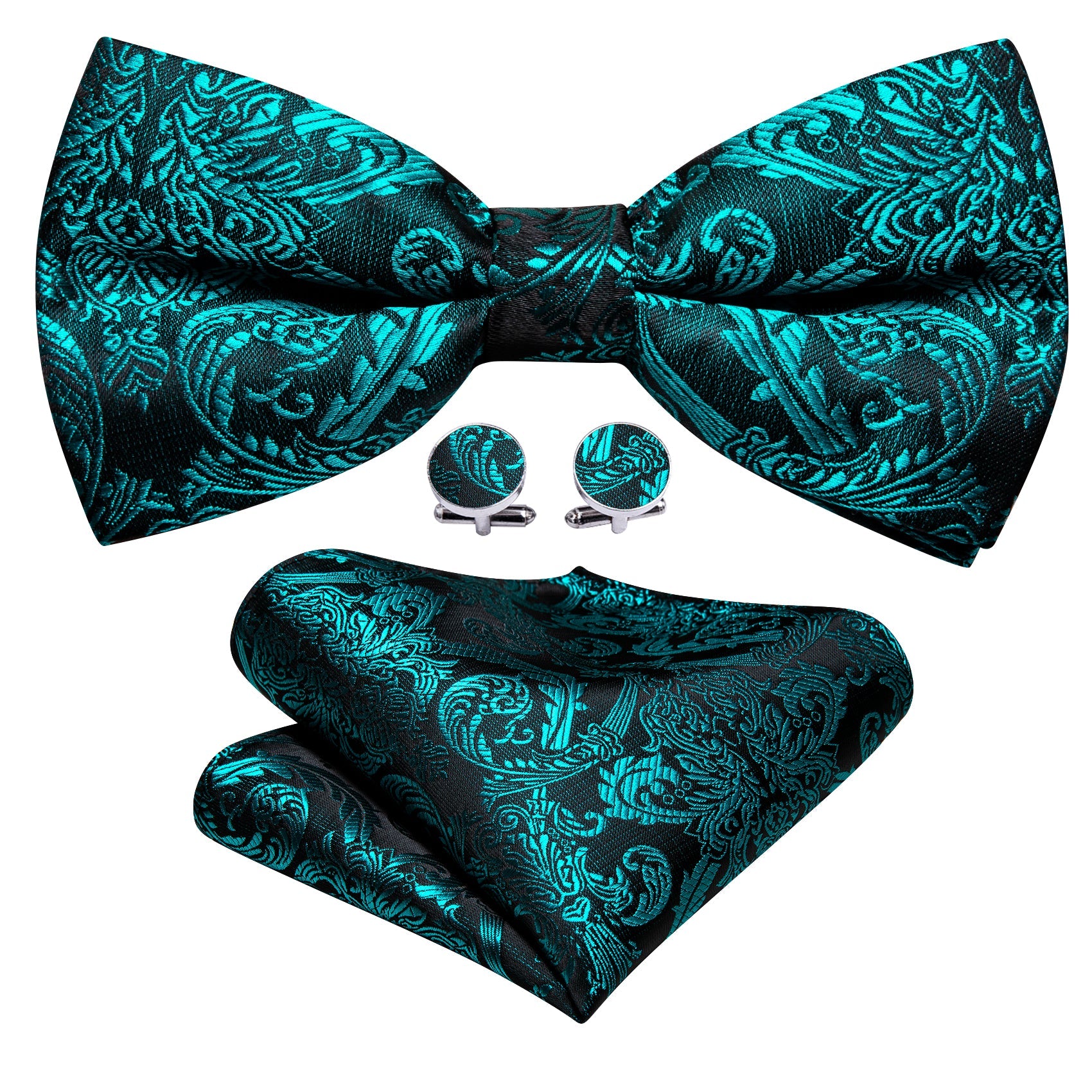 GentCrest Blue Paisley Bowtie Set - Image 2