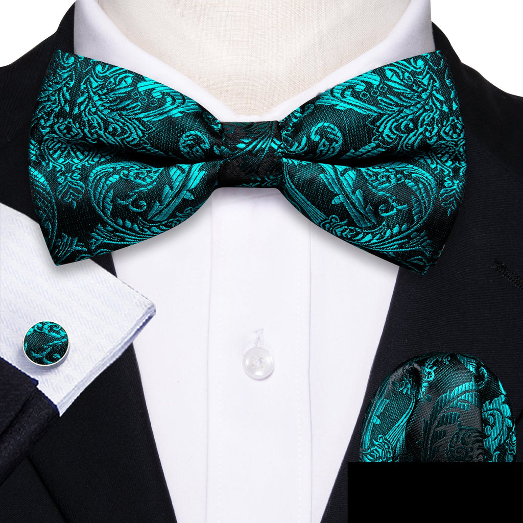 GentCrest Blue Paisley Bowtie Set - Image 1