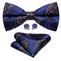 GentCrest Blue Paisley Bow Ties - Image 1