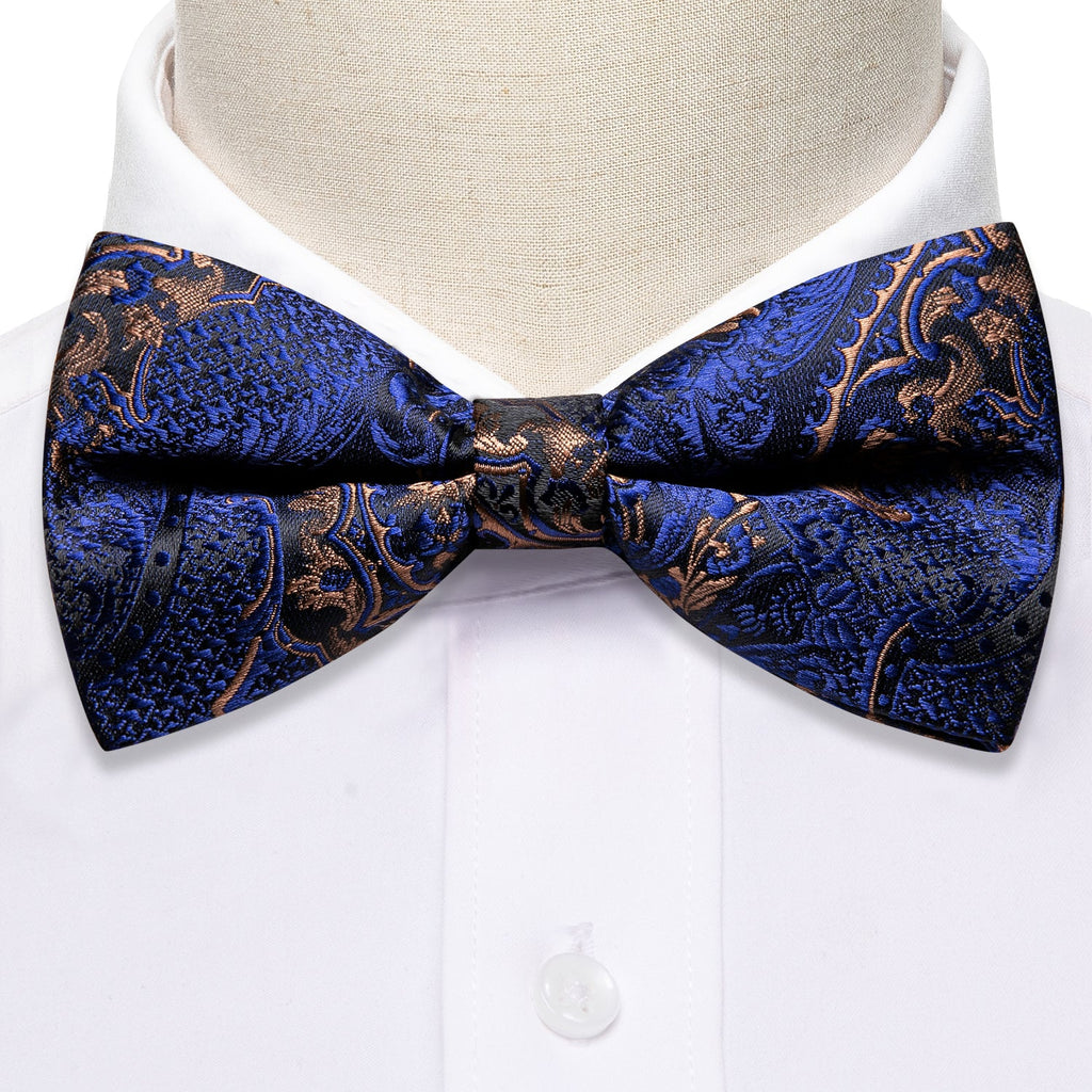 GentCrest Blue Paisley Bowtie Set - Image 4