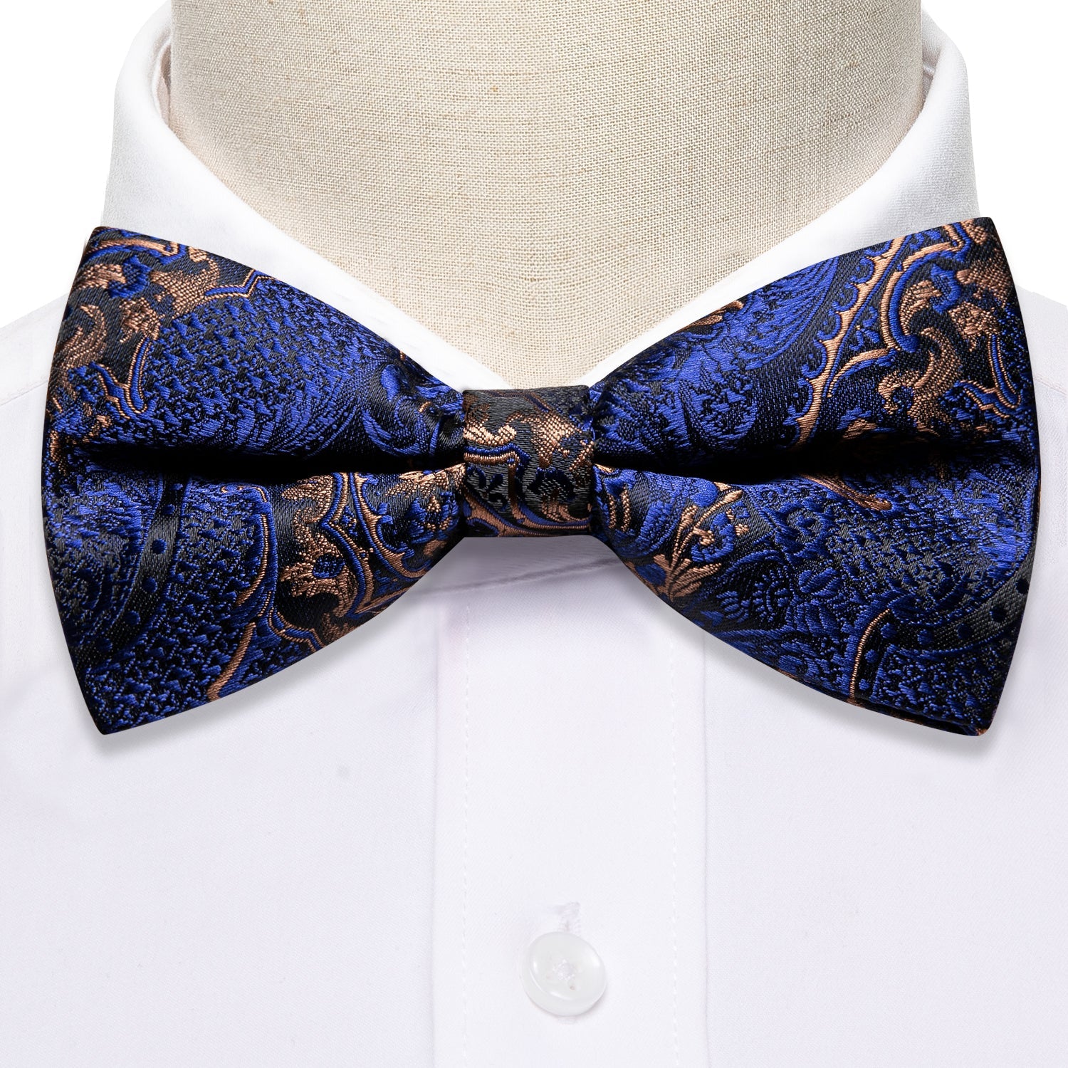GentCrest Blue Paisley Bowtie Set - Image 4