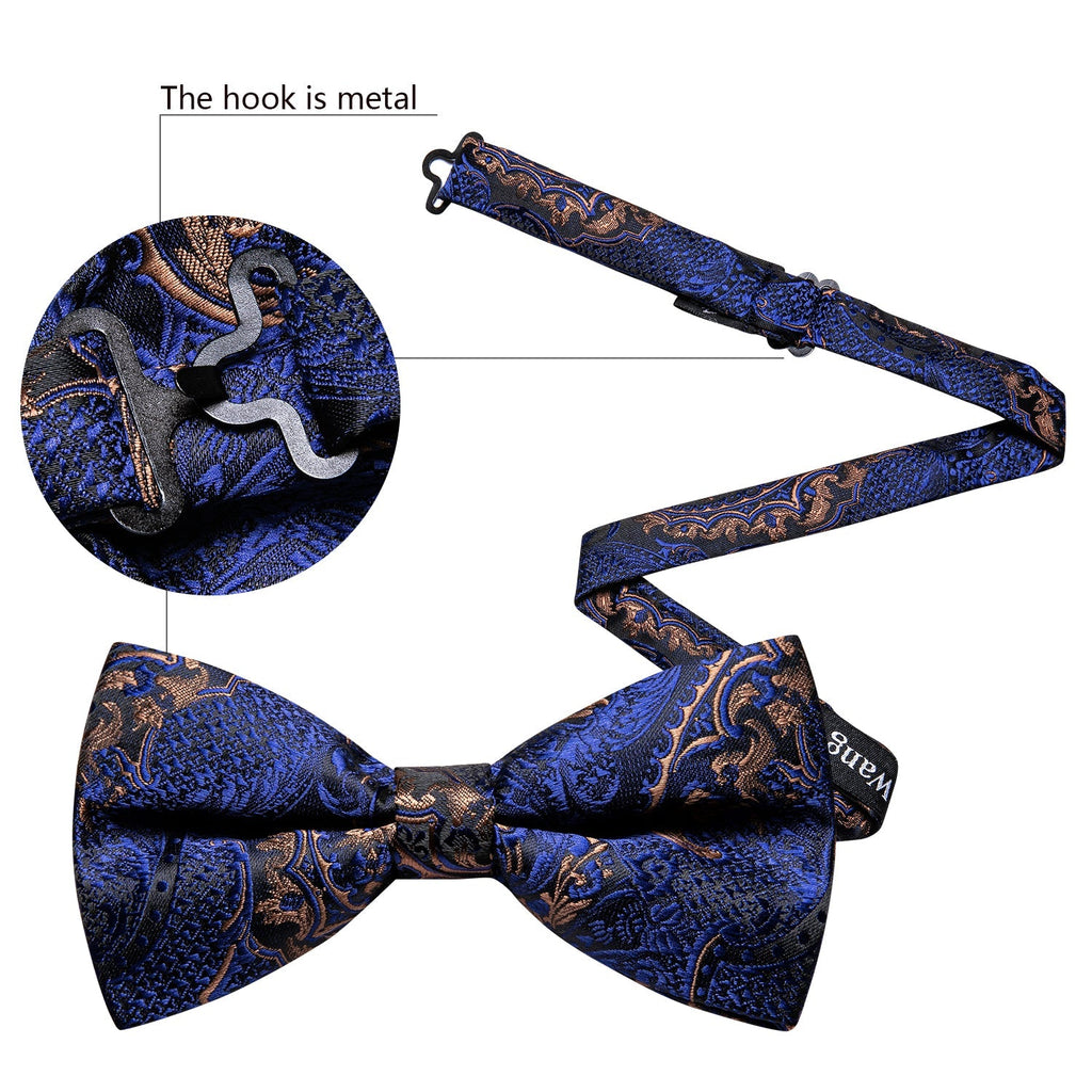 GentCrest Blue Paisley Bowtie Set - Image 5