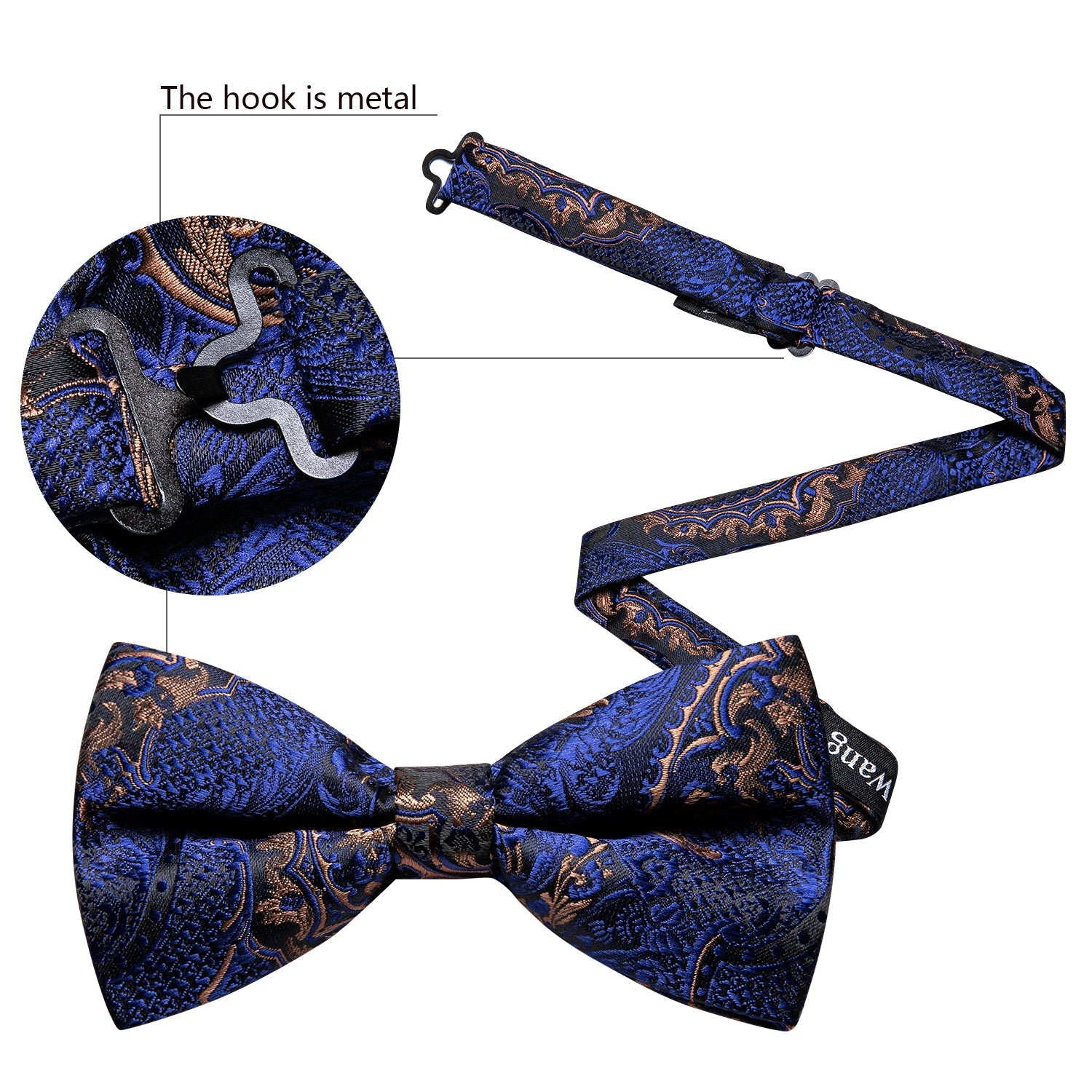GentCrest Blue Paisley Bowtie Set - Image 5