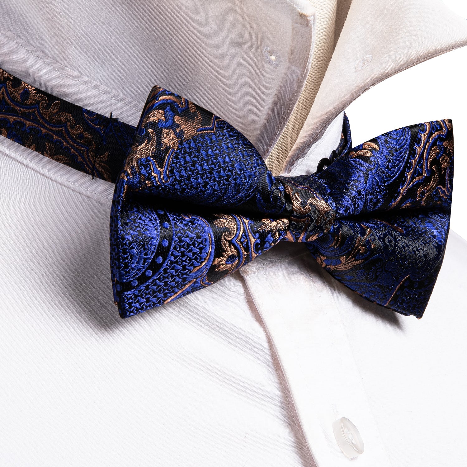 GentCrest Blue Paisley Bowtie Set - Image 3